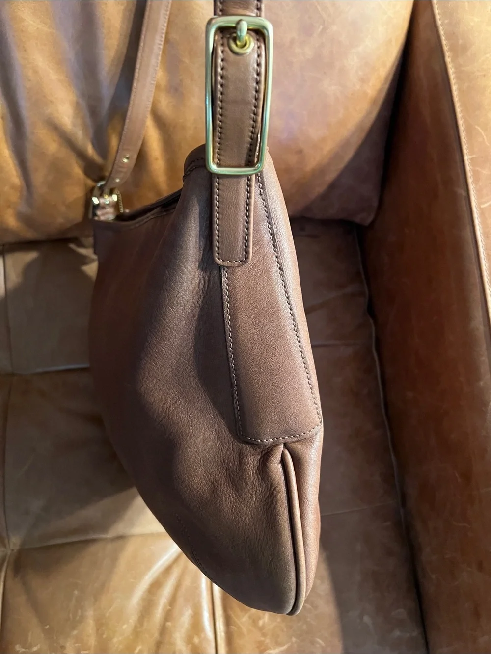 Coach 9213 Legacy East Medium Hobo in Saddle Made in the United States